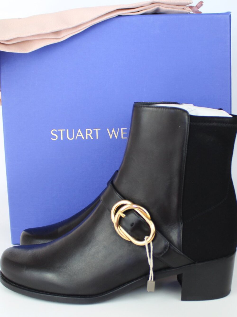 NEW Stuart Weitzman Suzanne Leather 5050 Booties, Everyday Work & Weekend, US 8C
